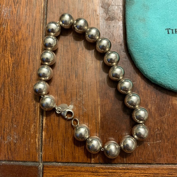 Tiffany & Co Silver beaded necklace and bracelet - Picture 2 of 4
